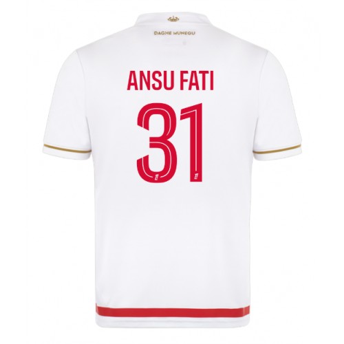 AS Monaco Ansu Fati #31 Hjemmebanetrøje 2025-26 Kort ærmer AS Monaco Ansu Fati #31 Hjemmebanetrøje 2025-26 Kort ærmer